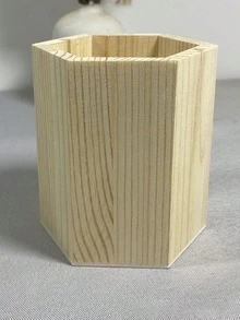 1pc Wooden Pen Holder Stationery Storage Box