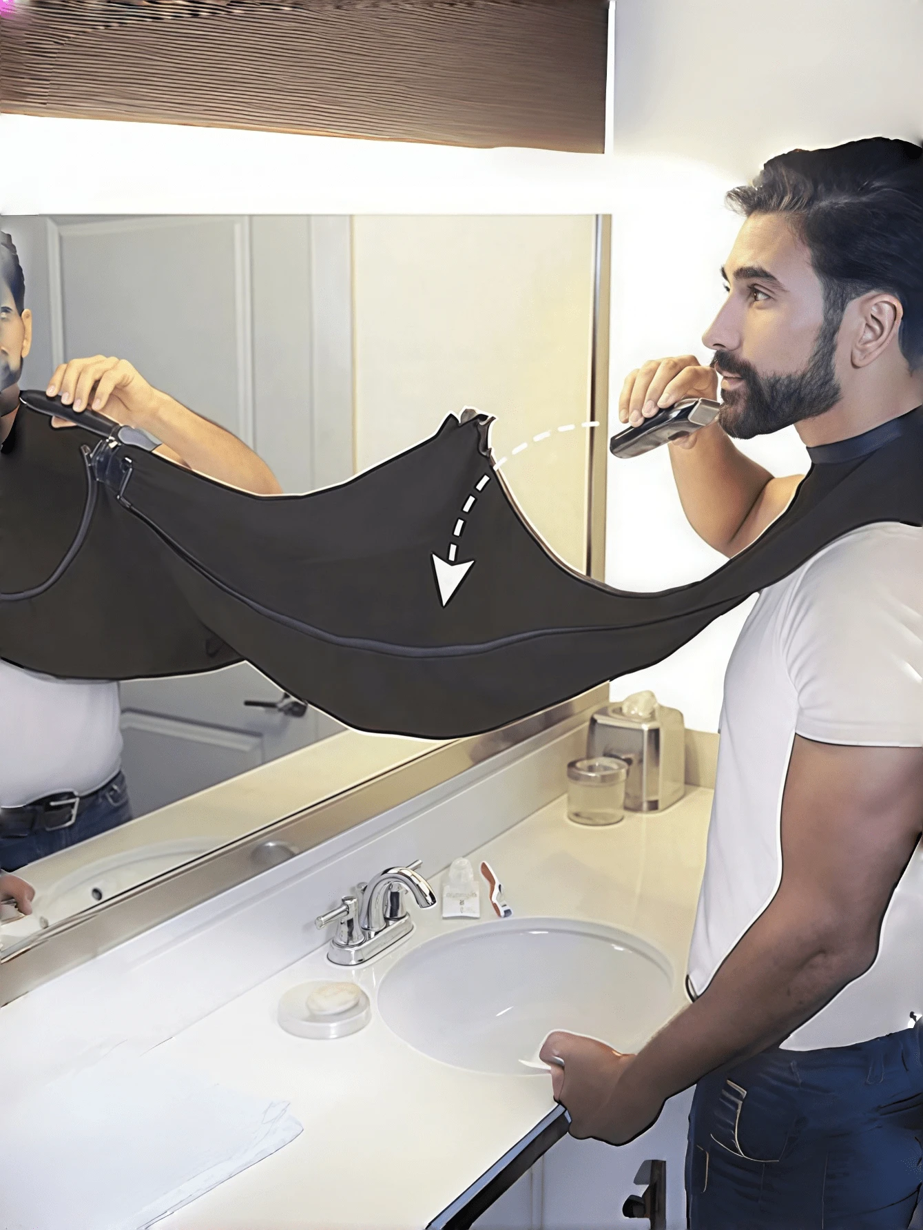1PC/2PCS/3PCS 60CM Hair Cutting Shaving Apron Waterproof Reusable BarberBeauty Salon Protective Cloak ForMen Women Adults Christmas Gift HolidayParty Grooming Styling ProfessionalHome Use Hairdresser Unisex SalonAccessories - Black - View 1