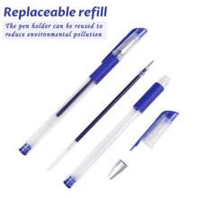 10pcs Minimalist Gel Pen, Minimalist Multi-Purpose Gel Rollerball Pen For Office, School Student - Blue - View 7