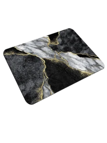 1pc Soft Diatom Mud Anti-Slip Laundry Room Dust Cover With Marble Print, Water Absorbent And Quick-Drying Laundry Machine Pad, For Bathroom, Kitchen And Toilet Countertop Decorative Pad - Multicolor - View 12