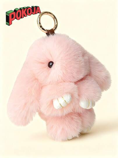 Cute Rabbit Keychain, Soft, White, Pink, Black And Red Rabbit, Compact, Is The Perfect Choice For School Bag Decoration, Backpack Decoration And Key Decoration, Birthday Gifts, All Kinds Of Holiday Gifts,Plushie,Plush,Birthday Gifts,Stitch,Cute Stuff,Toys,Plush