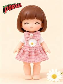 POKOJA LAND [Chỉ quần áo búp bê] Phụ kiện thế hệ thứ 1 & 2 cho trang phục - Váy yếm đen có nơ trang trí, quần áo thay thế cho búp bê - Nhiều màu - Xem 2