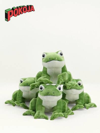 POKOJA LAND Brinquedos de Pelúcia Pendentes Realistas de Sapo Verde e Cenoura Laranja, Presentes de Decoração de Festival