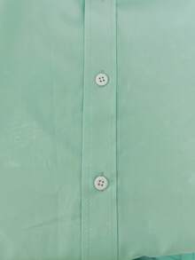 Manfinity Mode Men's Solid Color Long Sleeve Single-Breasted Casual Commuter Shirt Shirts For Men Shirts Men Casual Dress Shirts, For Fall - Mint Green - View 4