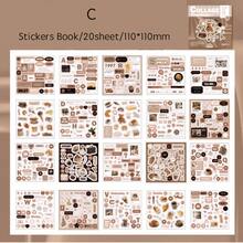 20sheets Stickers Book Junk Journal Supplies Long Strip PET Collage Sticker DIY Scrapbooking Art Collage Stationery Planner Decor Stickers - Multicolor - View 18