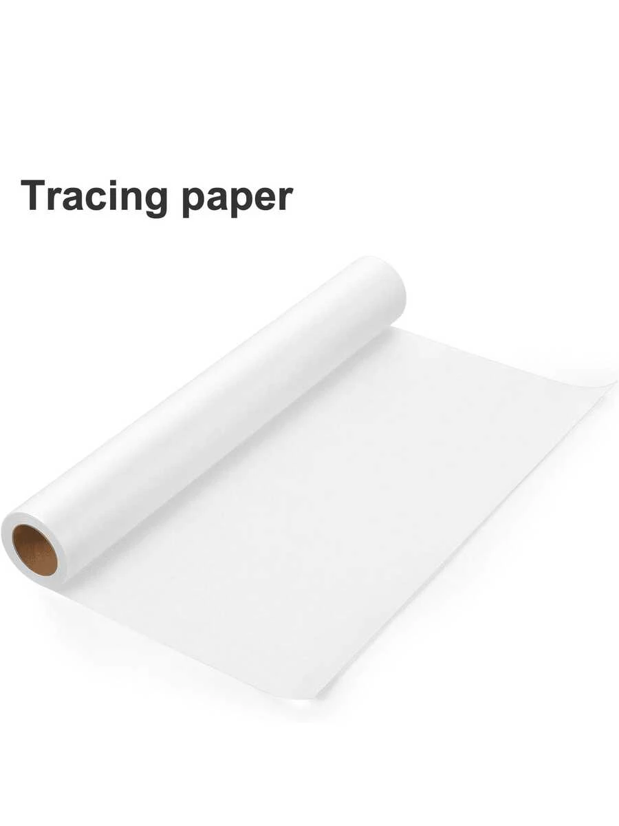 White Tracing Paper Roll - Semi-Transparent, Sewing Pattern Paper For Ink/Pencil/Markers - Ideal For Sewing, Dressmaking, Sketch & Drafting - Transparent - View 1