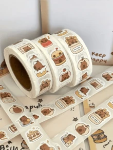 1/3/6 miếng dán hình con chuột lang nước dễ thương, chống thấm nước, 300 miếng dán có độ bám dính cao, không để lại cặn, hình minh họa động vật và thực phẩm vui nhộn cho bình nước, máy tính xách tay, sổ lưu niệm, phần thưởng khi trở lại trường, quà tặng hình dán đáng yêu - Nhiều màu - Xem 3