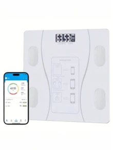 Teckwe 智能蓝牙体脂秤，带App，精准家用燃脂健身测量设备，电子体脂测量秤