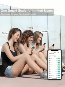 Teckwe 智能蓝牙体脂秤，带App，精准家用燃脂健身测量设备，电子体脂测量秤