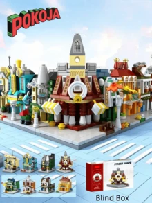 Pieces Big Size ABS Material Creative DIY Multicolor City Street Scene Building Blocks For Adults Home Office Decoration Model Kit Collectible Hot