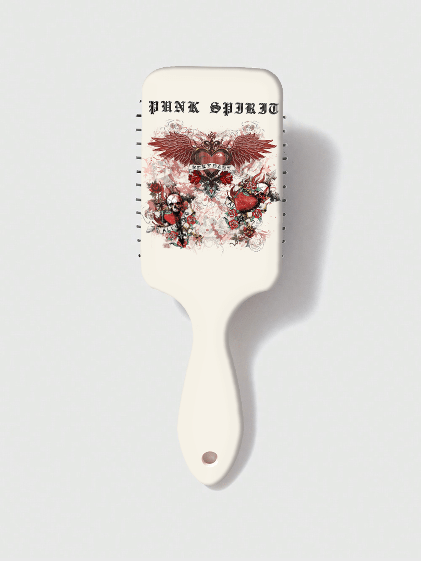 Hippie فرشاة شعر وسادة على شكل دب وردي لطيف مع فيونكة، فرشاة تدليك وإزالة الكهرباء الساكنة