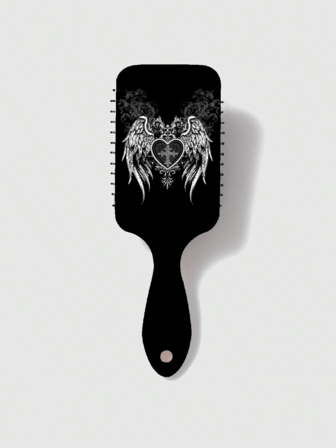 ROMWE Grunge Punk Skeleton Pattern Cushion Hair Brush, Halloween