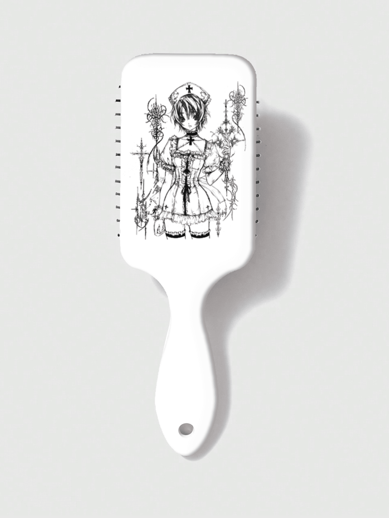 Anime 1 pezzo Spazzola per capelli a forma di orsetto rosa carino con fiocco, spazzola massaggiante e anti-statica