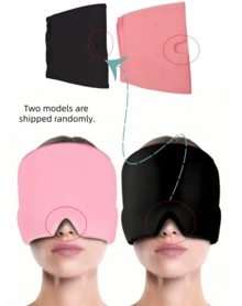 1pc Cooling Gel Ice Pack Head Cap, Cold/Hot Therapy Headache Relief, Relaxing Sleep Eye Mask, Gel Ice Pack Headache Relief Cap, Migraine Cooling Cold/Hot Compress Head Wrap - Multicolor - View 4