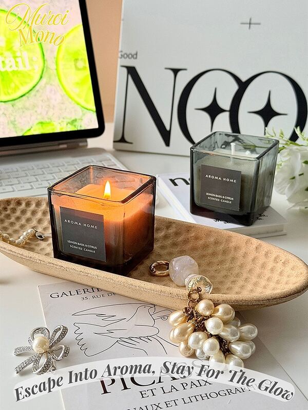 Muroi Mono طقم هدايا شموع الروائح، تحف مميزة للعلاج بالروائح، هدايا صغيرة لعيد الميلاد للصديقة والرجل والمرأة، هدايا عيد الحب