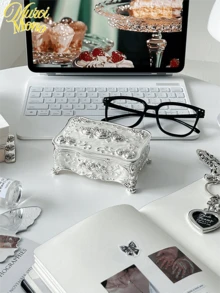 Muroi Mono Vintage Creative Three-Dimensional Carved Home Decoration Jewelry Storage Box Ring Craft European Box FD96772129 - Silver - View 4