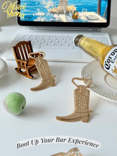 Muroi Mono 1/3/5pcs Golden Metal Boot Shaped Bottle Opener Creative Bar Tool For Festival, Wedding, Party,Beer,Can Opener Kitchen Decoration