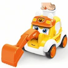 手动按压车辆套装救护车救援消防车系列彩色塑料车身角色扮演学习圣诞生日礼物创意，适合男孩女孩儿童