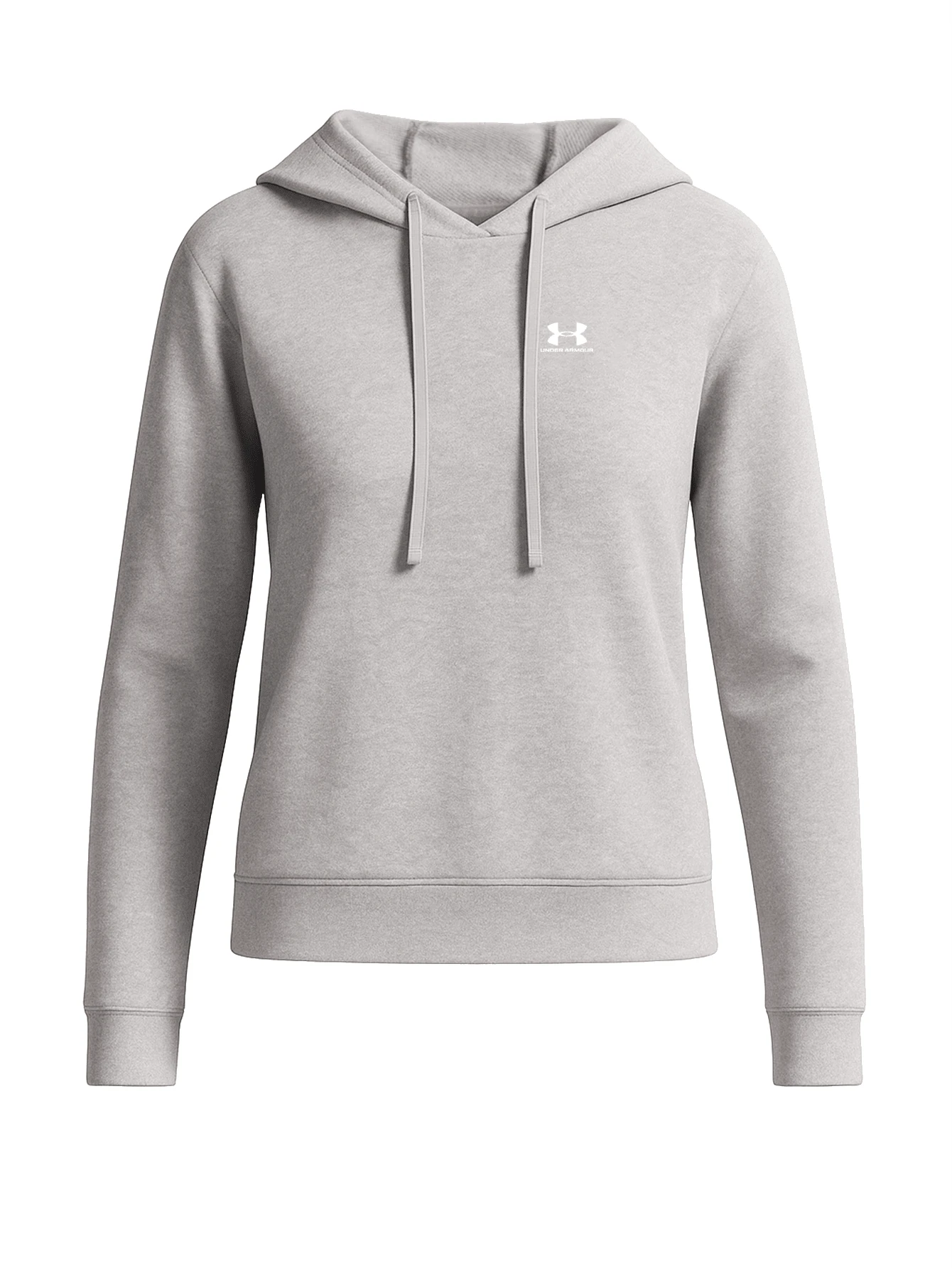 Under Armour Rival Women's Pullover Hoodie Grey - Mod Gray Light Heather / / White - View 1