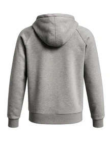 Under Armour Rival Men's Full Zip Hoodie Grey - Castlerock Light Heather / / White - View 2