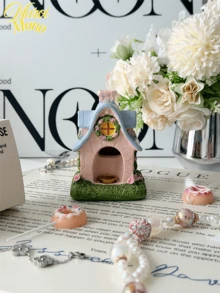 Muroi Mono 1 máy khuếch tán hương thơm hình ngôi nhà bằng nhựa có nhíp, không bao gồm hạt thơm, thiết kế ngôi nhà để trang trí nhà cửa, phòng ngủ, phòng khách, văn phòng, bao bì hộp - Nhiều màu - Xem 4