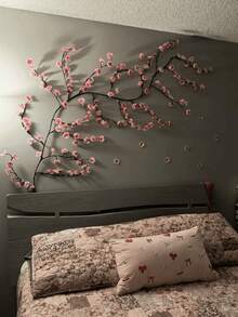 1 件花树藤灯，USB 供电，8 种闪烁模式，柔软可弯曲，适用于家居装饰/童话花园/房间装饰/墙面装饰/庭院/节日派对/游戏室/办公室 - 彩色 - 查看 3