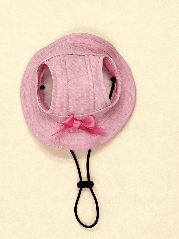 PETSIN Dog Ear Exposed Sun Hat, Cute Poodle Bucket Hat, UV Protection