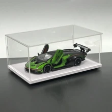 Vitrina para coleccionables, caja de plástico transparente para ensamblar, alternativa a la vitrina de cristal para exhibir figuras de acción, almacenamiento y organización del hogar - Blanco - Ver 7