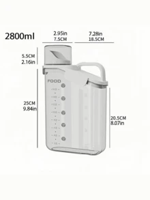 Airtight Grain Storage Container Kitchen Canister With Locking Lid For Rice, Pasta & Dry Pantry Organization (Single-Piece Clear Design) - Multicolor - View 5