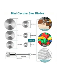 7pcs/Set High-Speed Steel Cutting Blade Wood Plastic Copper Aluminum Soft Metal Small Saw Blade 3.2mm Rod Electric Mill Accessories,Tool Accessories