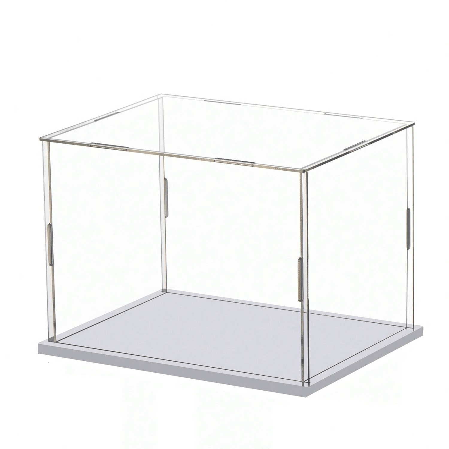 Vitrina para coleccionables, caja de plástico transparente para ensamblar, alternativa a la vitrina de cristal para exhibir figuras de acción, almacenamiento y organización del hogar - Blanco - Ver 1