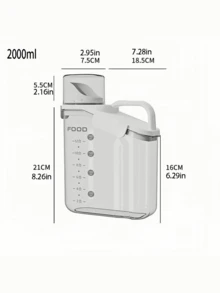 Airtight Grain Storage Container Kitchen Canister With Locking Lid For Rice, Pasta & Dry Pantry Organization (Single-Piece Clear Design) - Multicolor - View 4