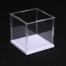 Vitrina para coleccionables, caja de plástico transparente para ensamblar, alternativa a la vitrina de cristal para exhibir figuras de acción, almacenamiento y organización del hogar - Blanco - Ver 3