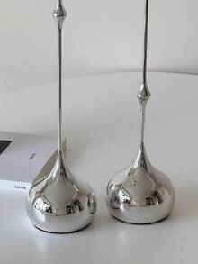 1/3 Stücke moderne Kerzenhalter, französische silberne Wassertropfen Metall Kerzenständer, Eisentränen-Kerzenständer für Stumpenkerzen für Heim-Dekoration, Metall-Tisch-Mittelpunkt, Dinner-Dekoration, hoher Kerzenhalter für Mutter, Ehefrau, Großmutter