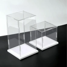 Vitrina para coleccionables, caja de plástico transparente para ensamblar, alternativa a la vitrina de cristal para exhibir figuras de acción, almacenamiento y organización del hogar - Blanco - Ver 4