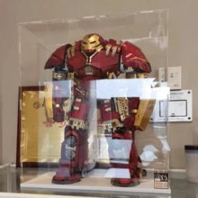 Vitrina para coleccionables, caja de plástico transparente para ensamblar, alternativa a la vitrina de cristal para exhibir figuras de acción, almacenamiento y organización del hogar - Blanco - Ver 8