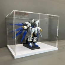 Vitrina para coleccionables, caja de plástico transparente para ensamblar, alternativa a la vitrina de cristal para exhibir figuras de acción, almacenamiento y organización del hogar - Blanco - Ver 6