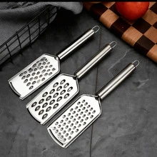 Zazumi 1pc/2pcs Stainless Steel Multifunctional Slicer, Radish Slicer, Potato Slicer, Vegetable Slicer, Scraper, Lemon Slicer, Cheese Grinder, Cheese Slicer, Multifunctional Stainless Steel Garlic Slicer - Silver - View 10