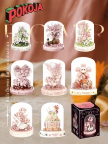 Zazumi Large Size Plastic Building Blocks DIY Creative Assembly Multicolor Floral Building Block Flower Bouquet Plant DIY Kit For Adults Day Birthday Home Decor DIY Craft - Multicolor - View 2