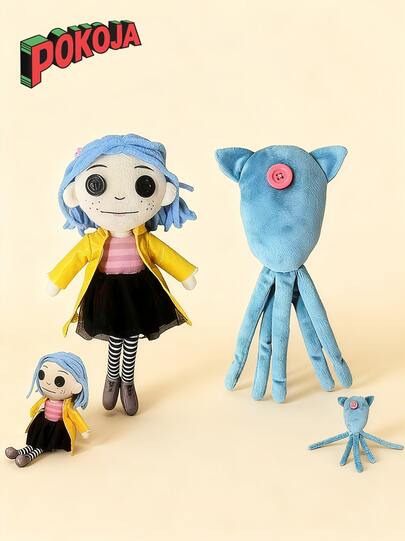 11inch Anime Plush Toy Cartoon Character Kawaii Doll Soft Pillow Cute Collectible Doll Decoration Toy Birthday Gifts For Kids Festival Decor Home