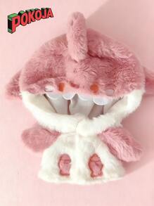 20cm Doll Shark Hoodie Outfit, Warm Doll Clothes, Shark Hooded Jacket (Doll Style Randomly Sent, Doll Not Included)