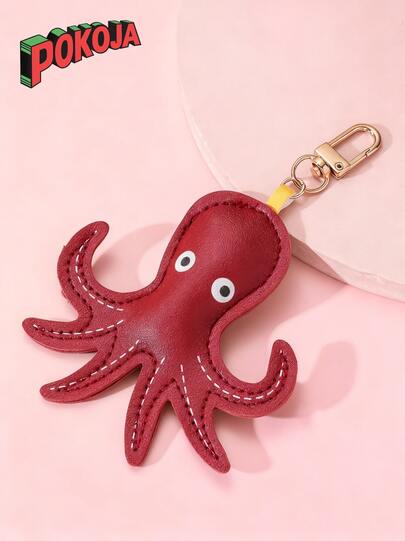 POKOJA LAND Octopus Decor Bag Charm Adorable Octopus Keychain Bag Accessories Gifts Valentine'S Day Stylish For Teen Girls Women College Students Teacher White-Collar Workers Rookies & White-Collar Workers Gift Accessories Decor Present Car Accessories Women Key Chain Charms Back To School Supplies Gifts For Teachers