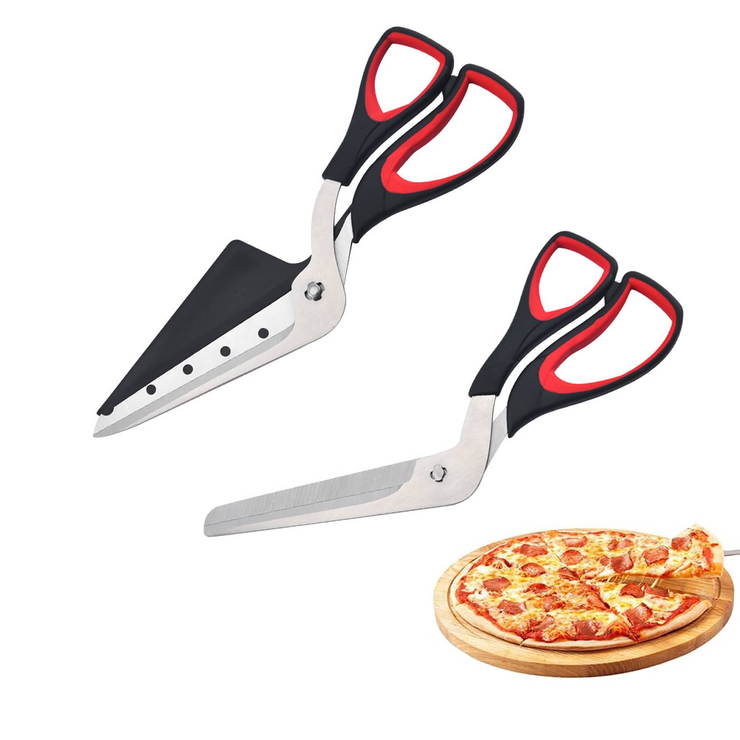 Pizza Scissors, Pizza Cutter With Ultra Sharp Detachable Blade And Ergonomic Soft Grip