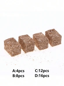 4/8 piezas Mini Pacas Cuadradas: 8 piezas de Pacas Decorativas Pequeñas Figura en Miniatura para Manualidades, Casa de Muñecas, Granja, Mesa, Decoración de Cosecha, Decoración, 3 cm