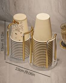 1/2 Pcs-Holiday Paper Cup Storage Rack, Home Use Gold / Silver Multi-Specification Desktop Storage Rack, For Home Living Room / Kitchen,Fall Decor,Christmas Decorations Boys Backpack, Halloween, Backpack School. Clear Backpack, School, Halloween Costume. - Multicolor - View 12