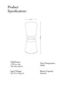 Joivida 1个娃娃造型夜灯，带磁吸式开关、创意电量指示灯和Type-C充电底座 | 台灯、办公灯 - D-白色 - 查看 4