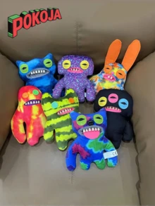 POKOJA LAND Fug Agler Big Teeth Monster Plush Keychain - Funky Ugly Cute Plushie With Buck Teeth, Wild Wacky Teeth Plush Toy For Backpack/Purse/Car Keys (Kawaii Creepy Collectible, Stress Relief Fidget Toy) - 彩色 - 查看 5