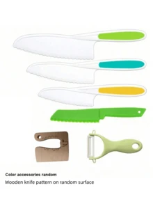 儿童厨房工具套装，包含真正的烹饪刀，功能性设计，锻炼动手能力，促进早期学习，亲子互动，圣诞节生日礼物，适合3岁以上儿童，益智玩具 - 彩色 - 查看 2