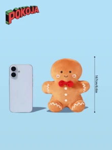 圣诞姜饼毛绒玩具 - 柔软的垫子状身体，轻巧的节日装饰和圣诞树礼物，饼干派对装饰 - 可爱的姜饼人娃娃，圣诞节姜饼装饰，节日家居装饰 - 彩色 - 查看 3