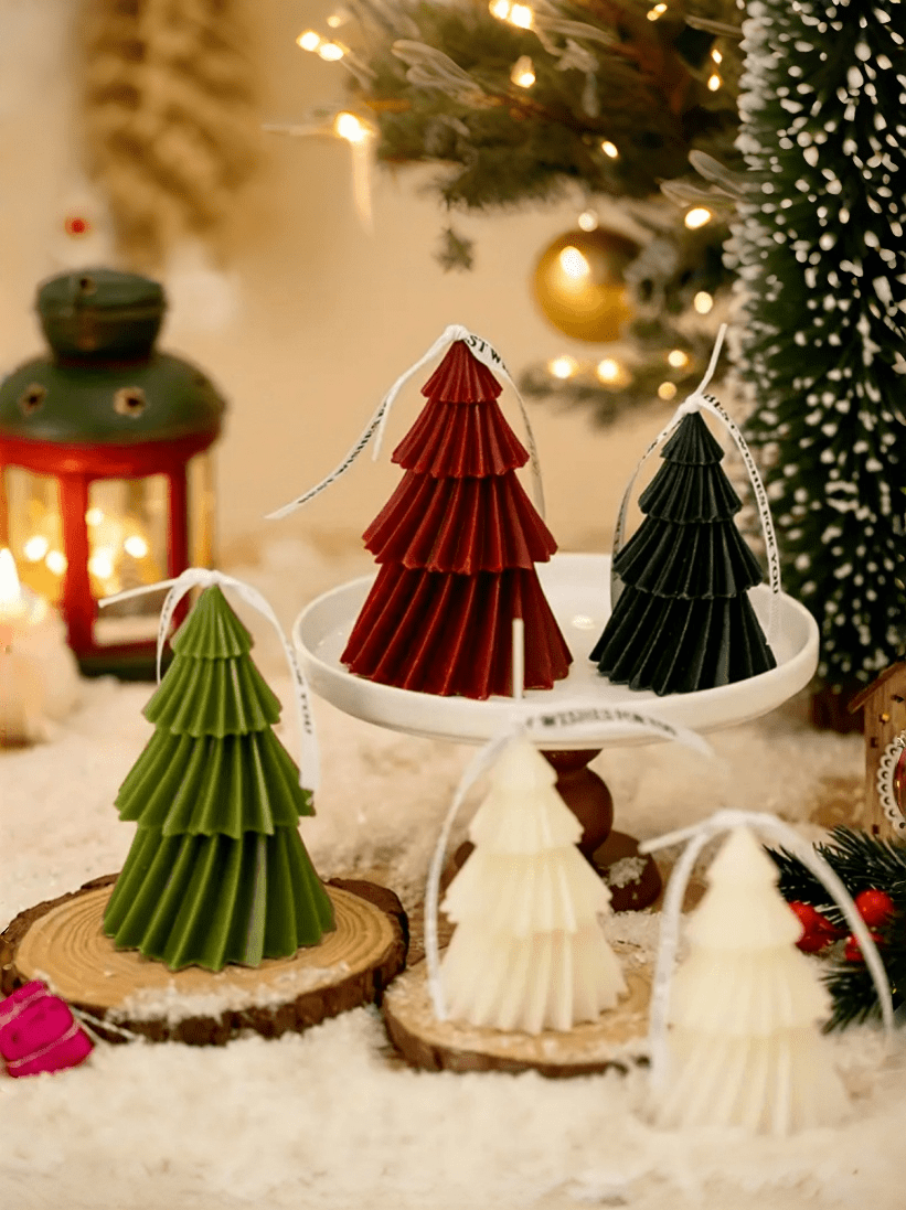 Cirelle Unique Handcrafted Tree Scented Candle - Origami-Inspired Aromatherapy For Home Decor & Holiday Gifts Christmas Decorations Room Decor Christmas